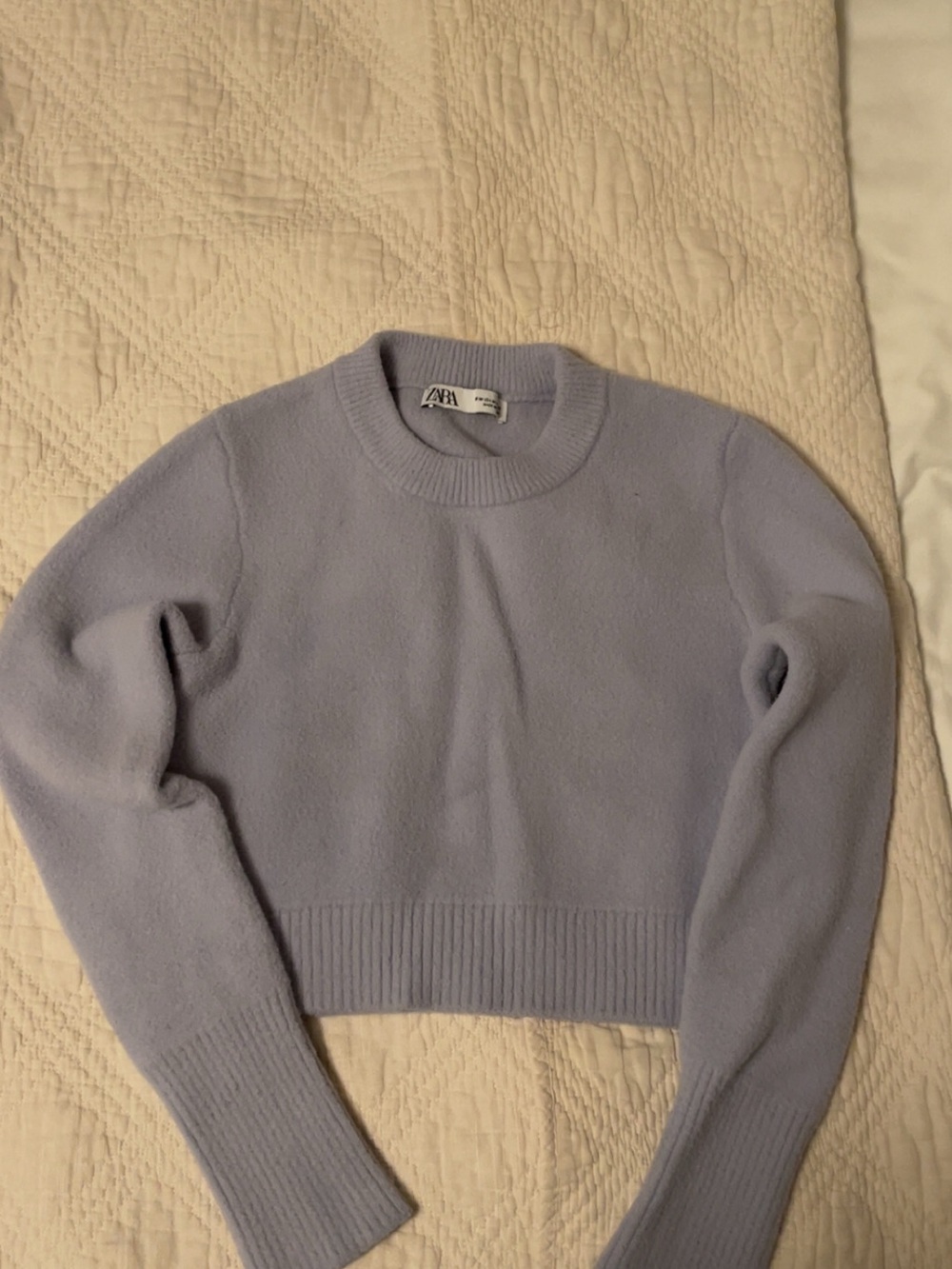 Zara Light Lavender Crewneck Sweater